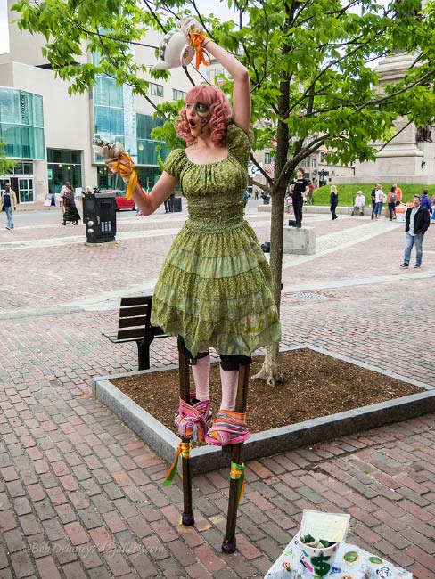24-Inch Heels Stiltwalking, Monument Square