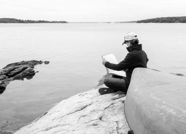 Artist Sketching at Sunset Point